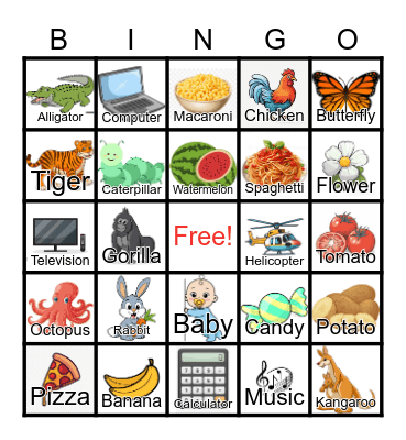 Multisyllabic words Bingo Card