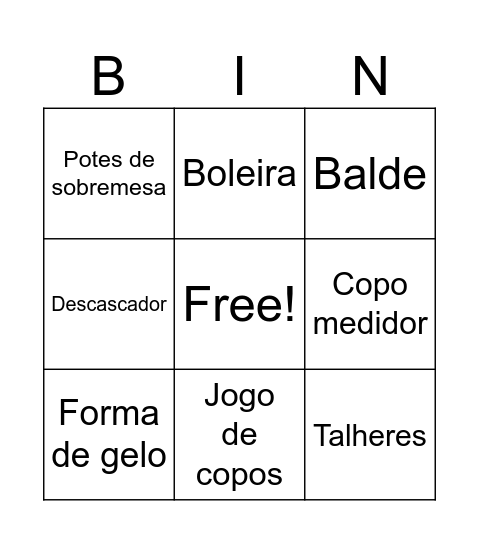 Chá da Flavinha Bingo Card