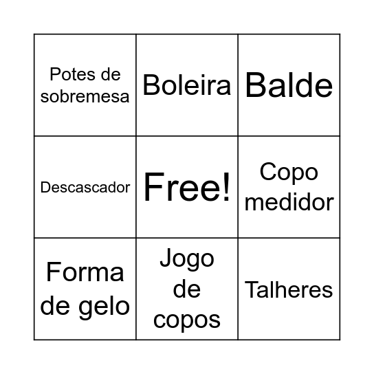 Chá da Flavinha Bingo Card
