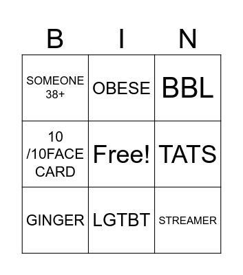 TIKTOK LIVE BINGO Card