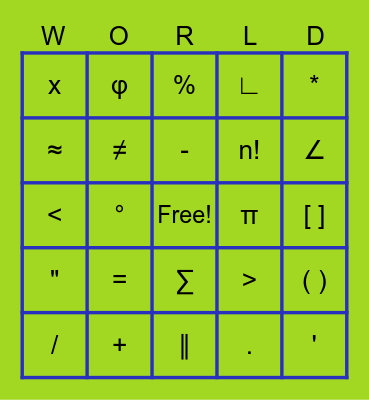 MATHEMATICS IN THE MODERN Bingo Card