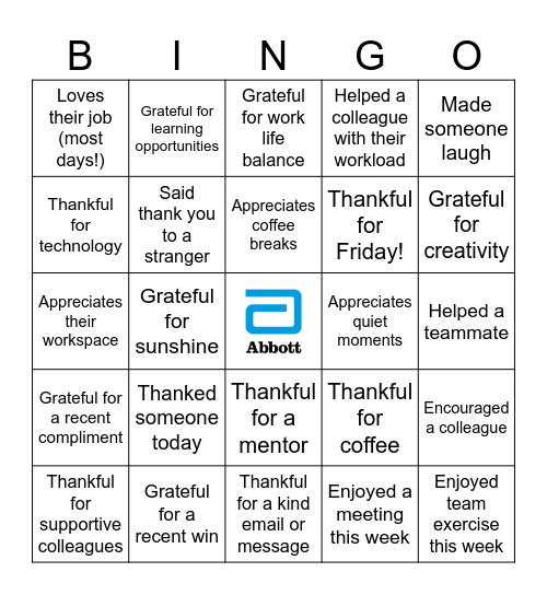 Gratitude Bingo – World Gratitude Day Bingo Card