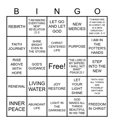 MADE NEW Bingo Card