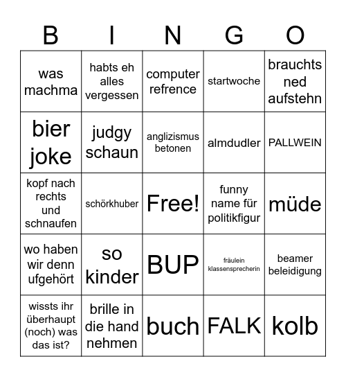 jhala bingo Card