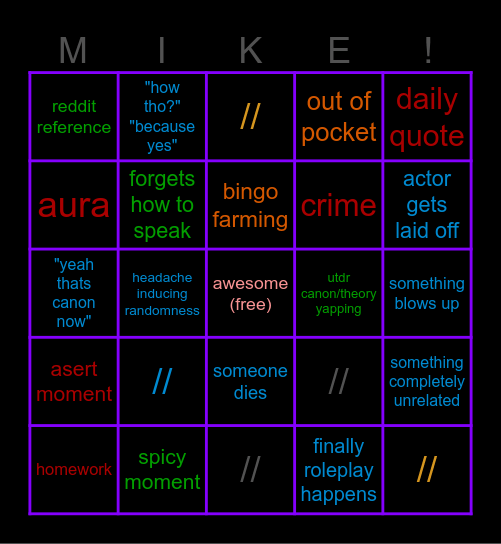 Time for the REBOOT!!! Bingo Card