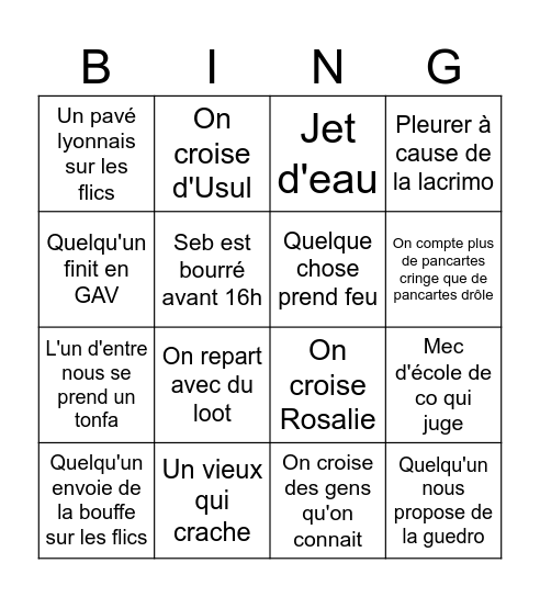 Manif 10/09 Bingo Card