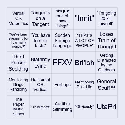 All Things Nexxie (i'm predictable) Bingo Card