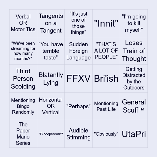 All Things Nexxie (i'm predictable) Bingo Card