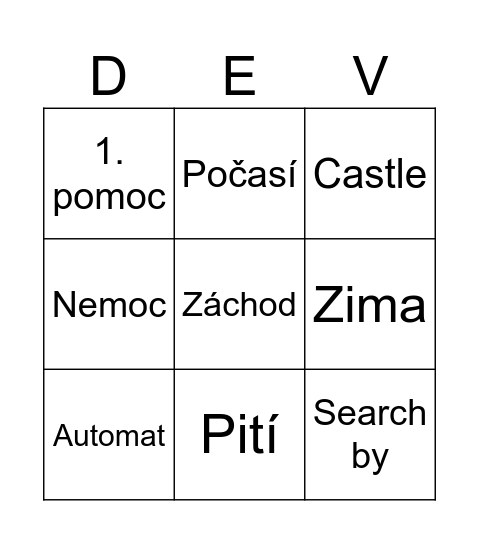 retro bingo card Bingo Card