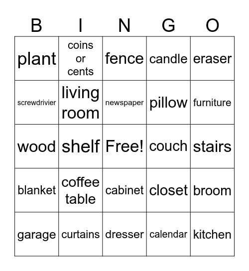 unit 13 bingo Card
