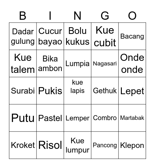 Bingo with abi Bingo Card