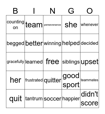 Healthy Living 3-4 Bingo Card