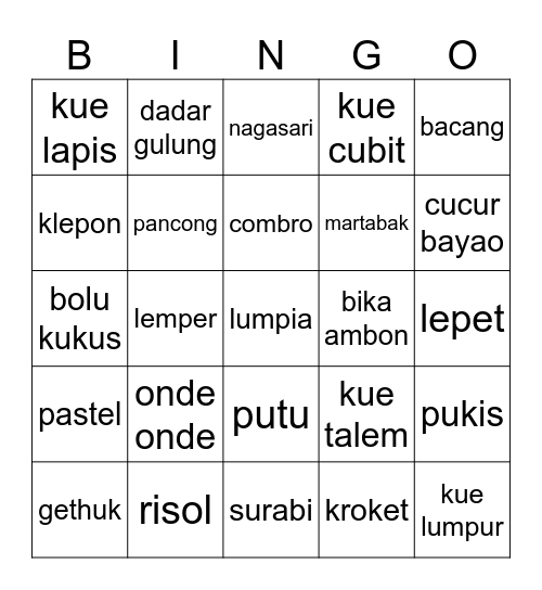 isaiah's bingo card. Bingo Card