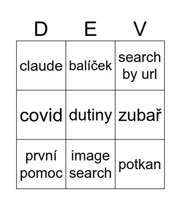 retro bingo card Bingo Card
