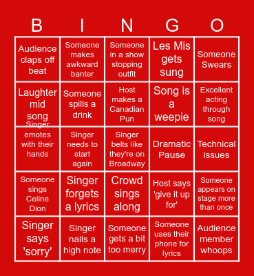 Lock In at the Legion - Bullshit Bingo Card