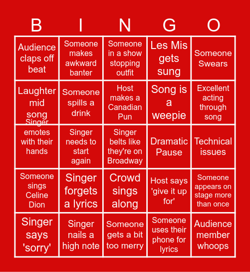 Lock In at the Legion - Bullshit Bingo Card