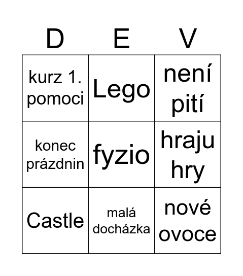 retro bingo card Bingo Card