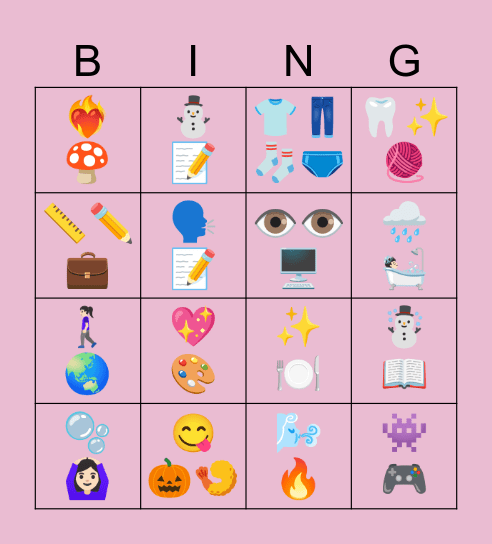 👁️📝👁️ Bingo Card