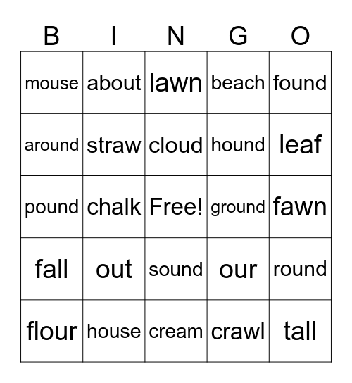 green group Bingo Card