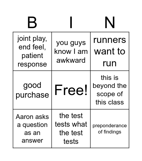 BIG MIKE-ISMS Bingo Card