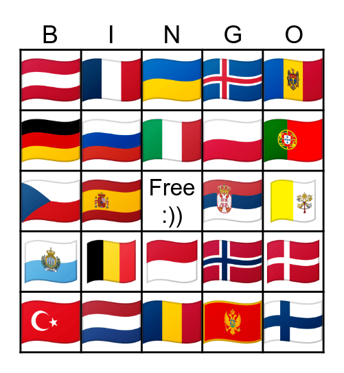 Mu Poris O Koko Eurooppa Bingo Card