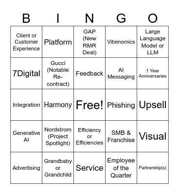 Q3 2025 Bingo Card