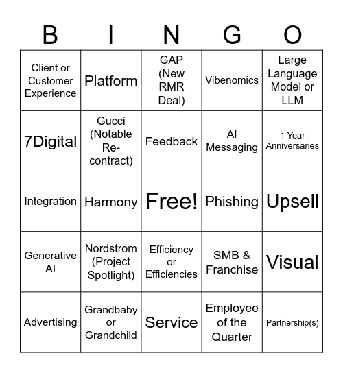 Q3 2025 Bingo Card