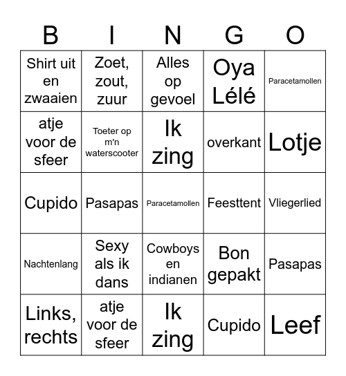 Handbalkamp 2025 Bingo Card