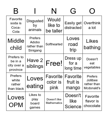 BINGO Card