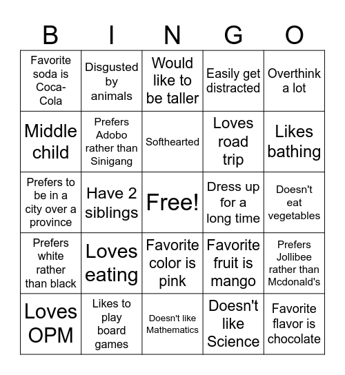 BINGO Card