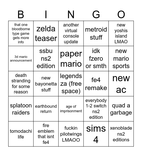 september 2025 direct bingo Card