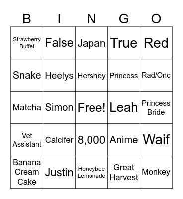 Brooke, Bongo= BBBingo Card