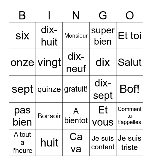 Miguel Lopez Bingo Card
