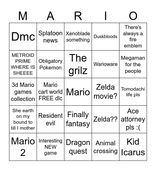 BIBNGO Bingo Card