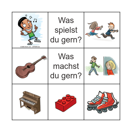 Was machst du gern? Bingo Card