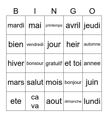 Sophia Vidal Bingo Card