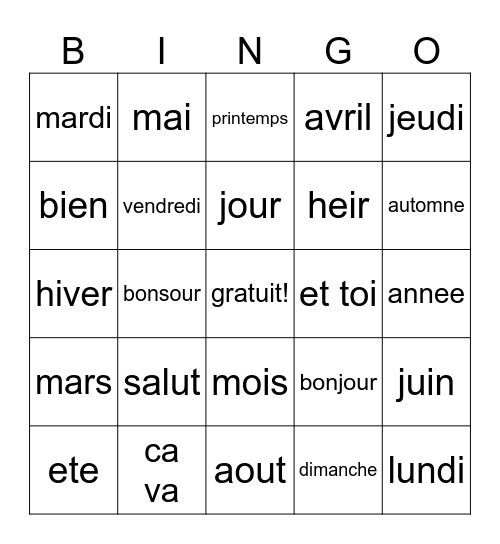 Sophia Vidal Bingo Card