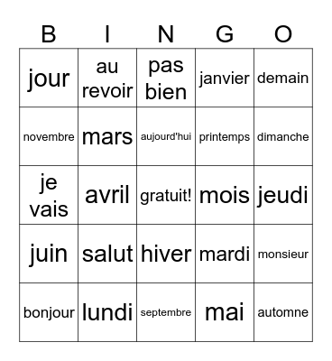 Marcus Benway Bingo Card