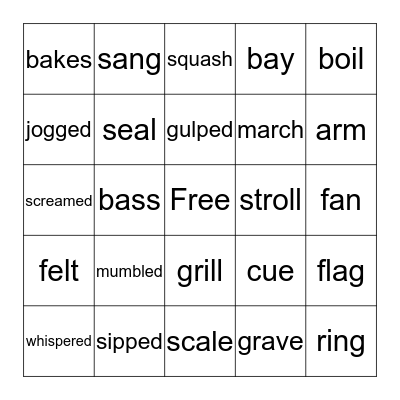 Using Context to Determine Word Choice Bingo Card