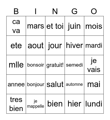 Katelyn Salazar Bingo Card