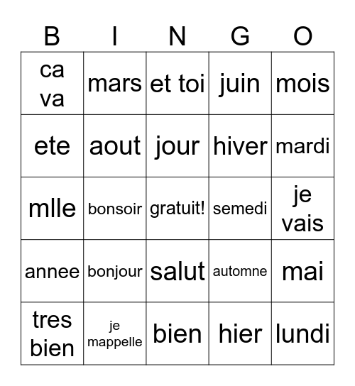 Katelyn Salazar Bingo Card