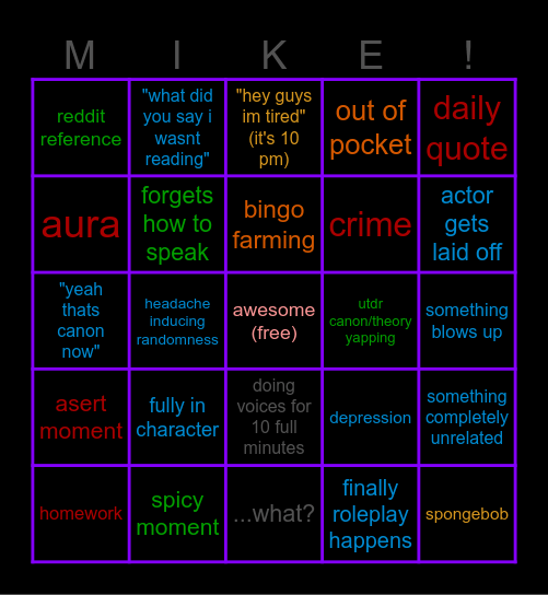 Time for the REBOOT!!! Bingo Card