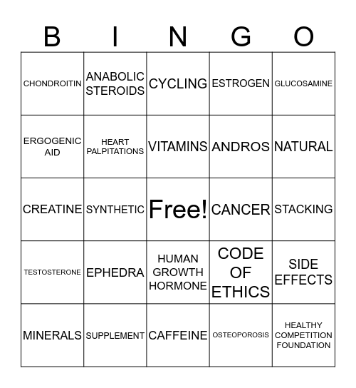 ISM Chapter 9 Bingo Card