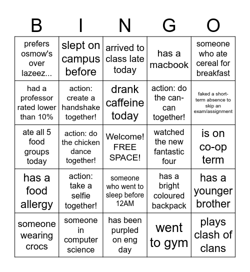 WATurbine F25 First Gen Bingo Card