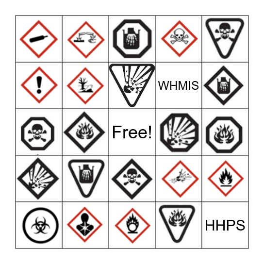 HHPS/WHMIS Bingo Card