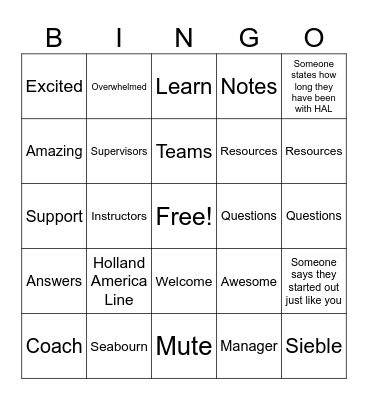 Meeting Madness Bingo Card