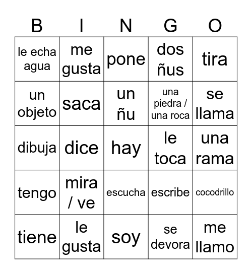 wildebeest Bingo Card