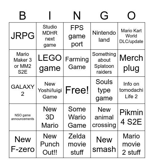 Direct Bingo Card