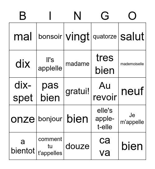 Angelina McBurnie Bingo Card