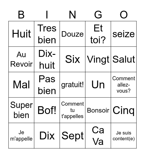 Kelly Loja Bingo Card